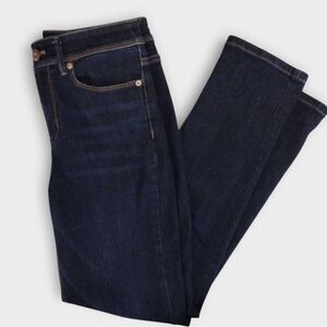 J Jill Womens Jeans Sz 2p Dark Wash High Rise Straight Leg Stretch Denim Classic